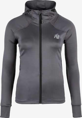 Gorilla Wear Sportsweatjacke 'Halsey' in Grau: Vorderseite