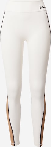 BOSS Black - Skinny Leggings 'Ekiden' em branco: frente