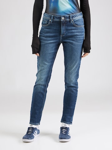 Coupe slim Jean 'Catie' QS en bleu : devant