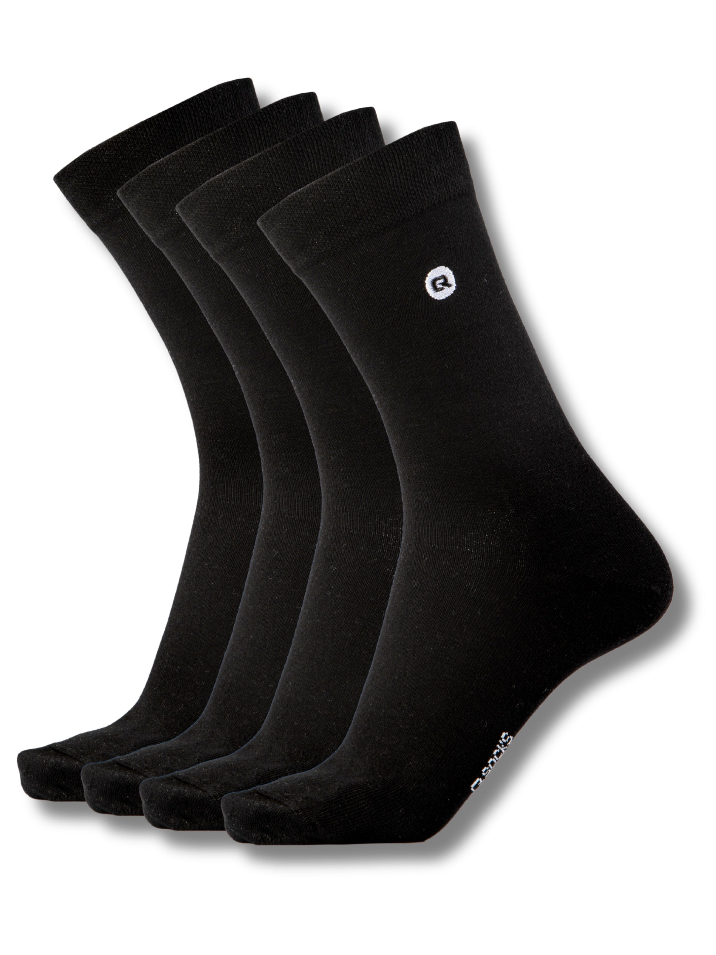 QOLONIA Socken in Schwarz: Vorderseite
