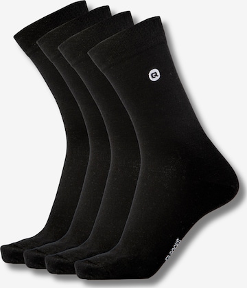 QOLONIA Socken in Schwarz: Vorderseite