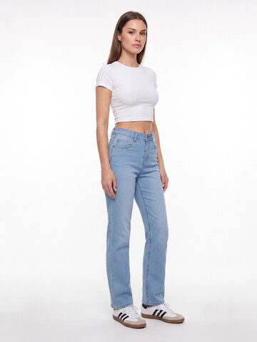ESRA Regular Jeans 'Straight Leg Jeans aus extra weicher Baumwolle'‌‌‌‌‌‌‌‌ in Blau