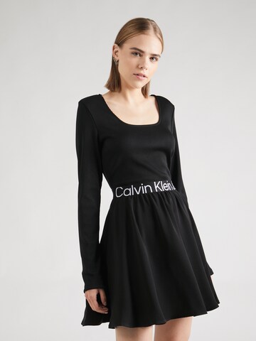 Calvin Klein Jeans Kleid in Schwarz: predná strana