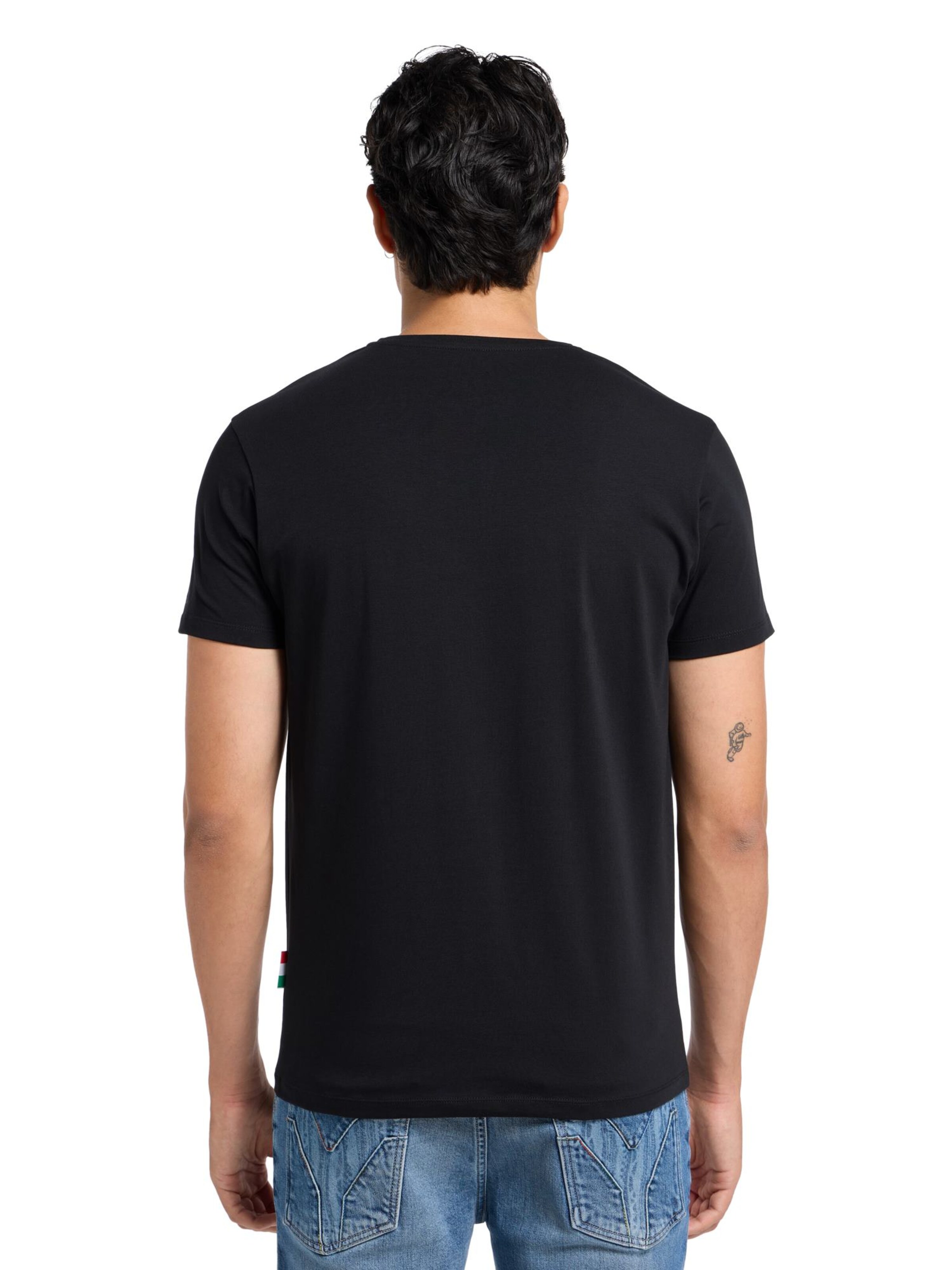 Carlo Colucci T-Shirt 'Cavallaro' in Schwarz