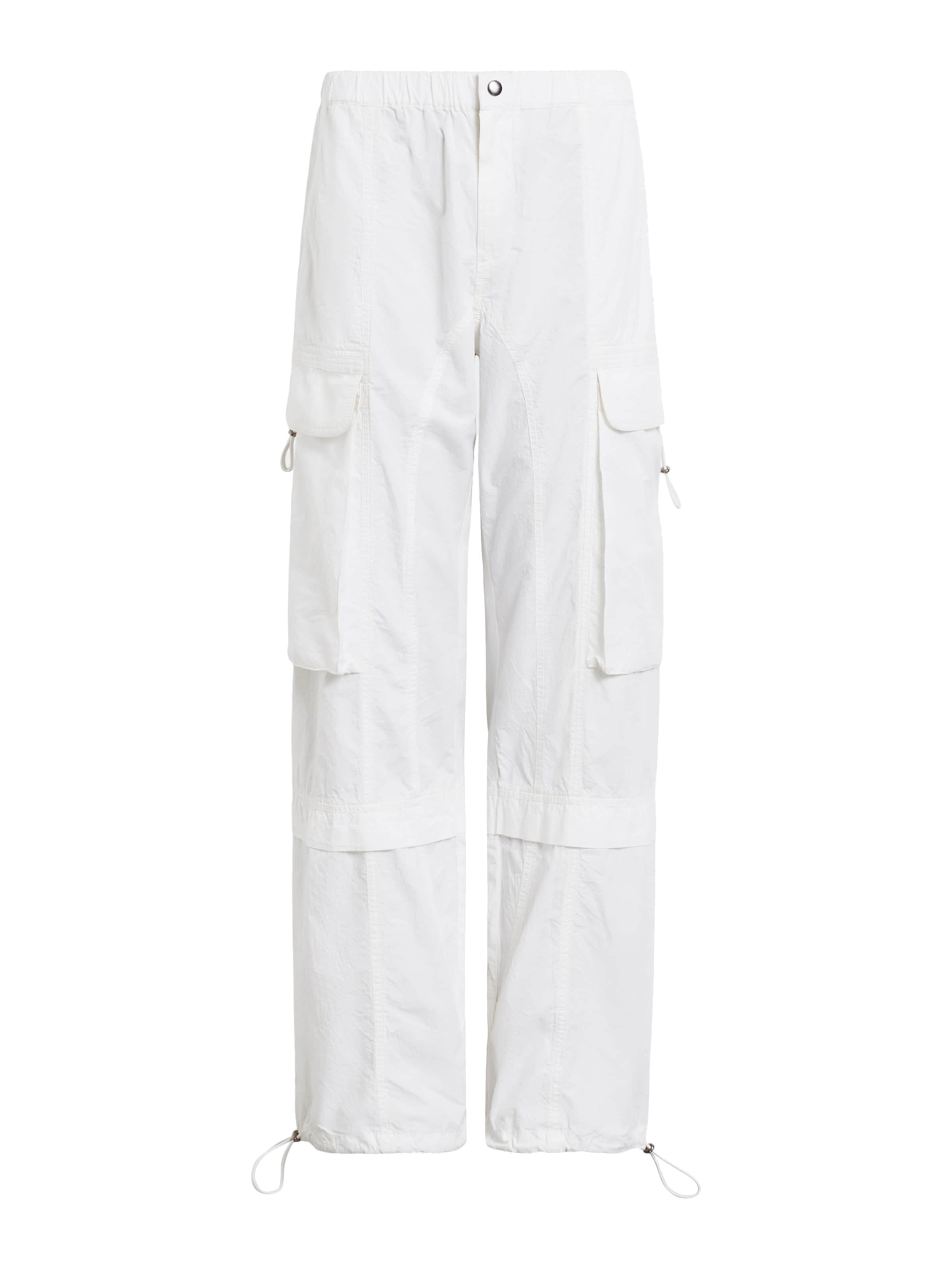 AllSaints Avar lõige Klapptaskutega püksid 'BARBARA', värv valge: eest vaates