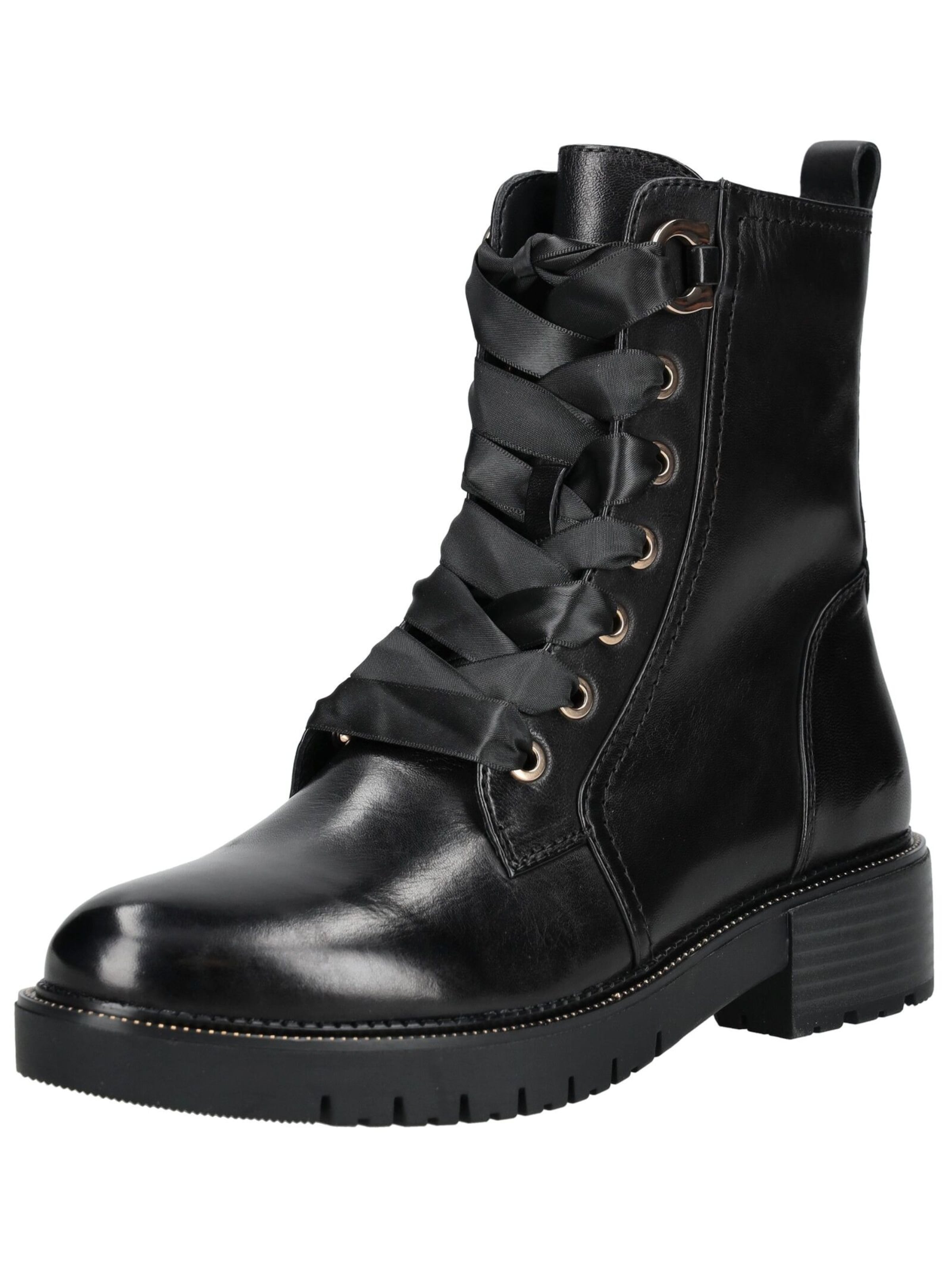 Regarde le Ciel Lace-Up Ankle Boots in Black: front