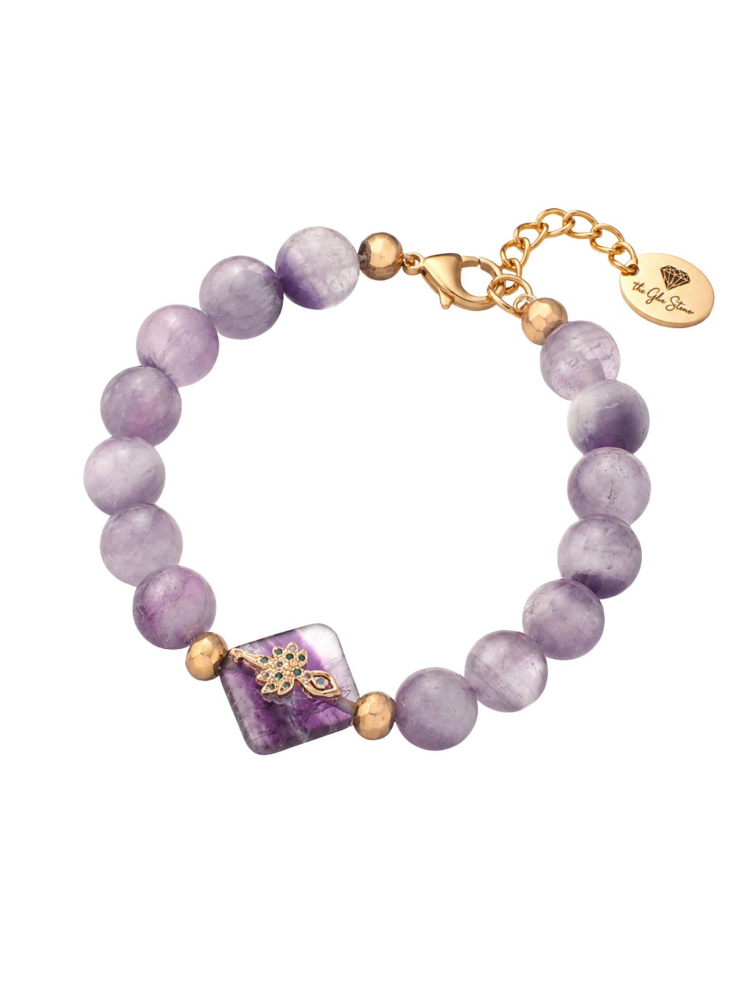 THE GEM STORIES JEWELRY Βραχιόλι σε λιλά: μπροστά