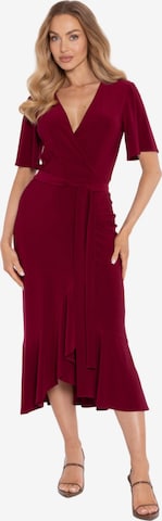 Rochie 'Kopertowa sukienka midi z falbaną i marszczeniem' de la made of emotion pe roșu: față