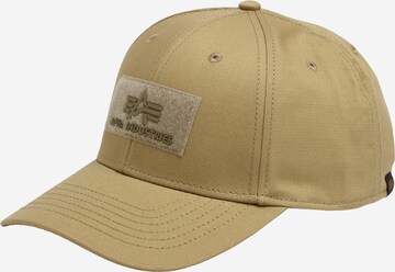 Casquette ALPHA INDUSTRIES en marron : devant