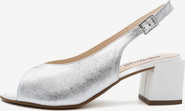 MELLUSO Strap Sandals in Silver: front