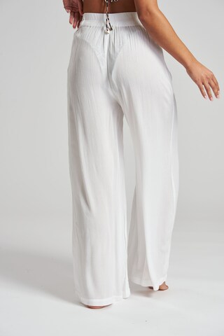 Wide Leg Pantalon South Beach en blanc