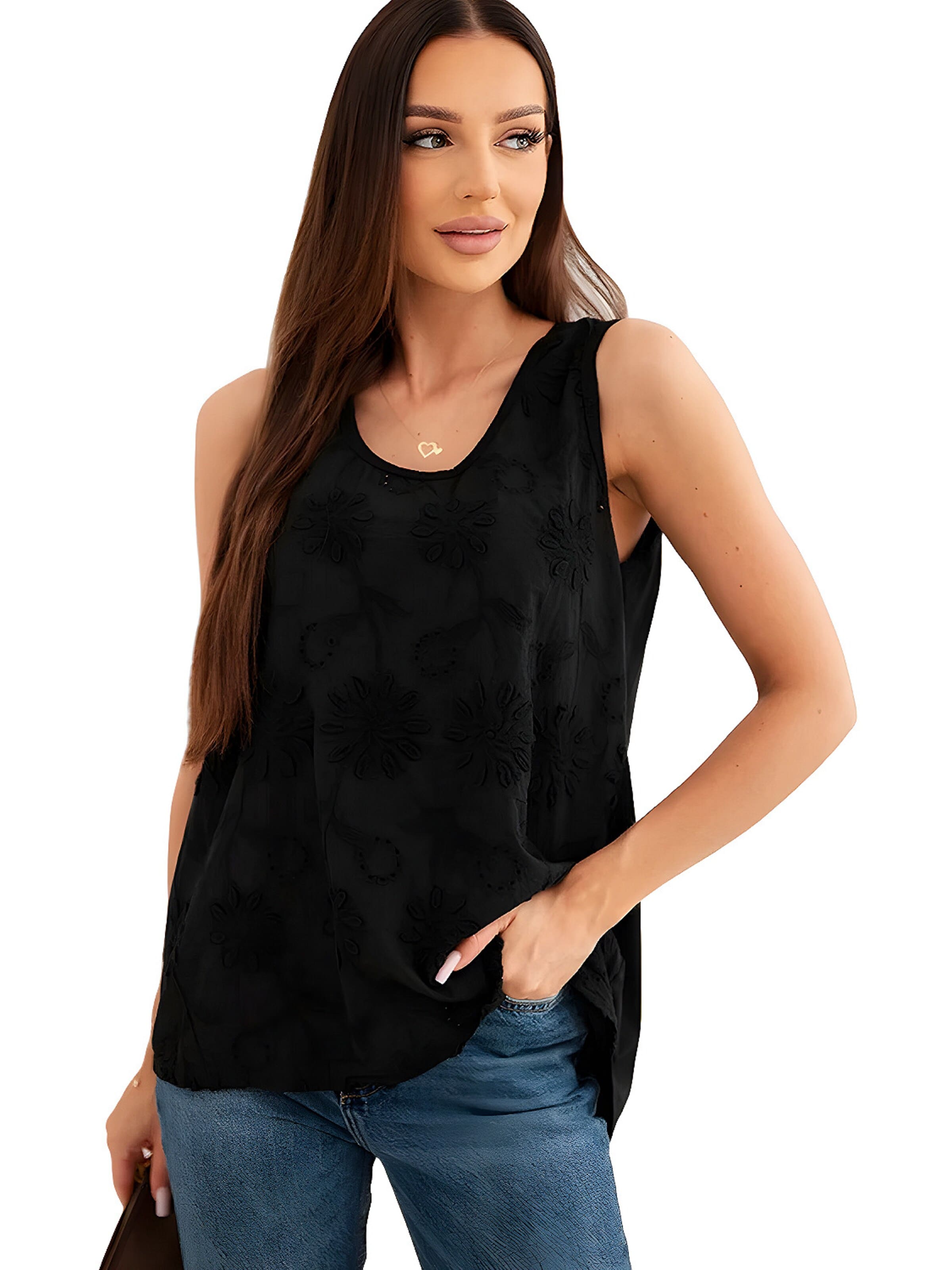 Lumera Bluse 'Zelda'‌‌‌‌‌‌‌‌ in Schwarz: Vorderseite