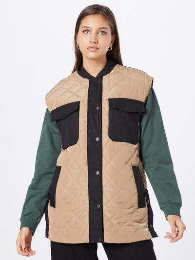 VERO MODA Vest 'Morgan' in Light brown / Black, View model