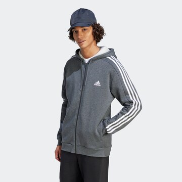 ADIDAS SPORTSWEAR Bluza rozpinana sportowa 'Essentials' w kolorze szary: przód