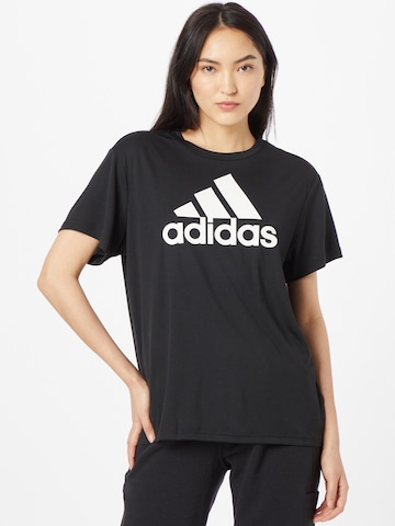 ADIDAS SPORTSWEAR Λειτουργικό μπλουζάκι 'Truestrength ' σε μαύρο: μπροστά