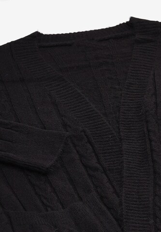 Manteau en tricot aleva en noir