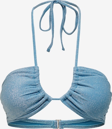 ONLY Bralette Bikini Top 'EMMY' in Blue: front