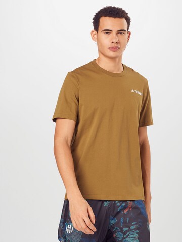 T-Shirt fonctionnel ADIDAS TERREX en vert : devant