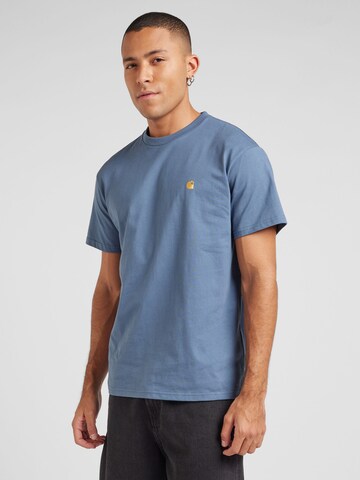 Tricou 'Chase' de la Carhartt WIP pe albastru: față