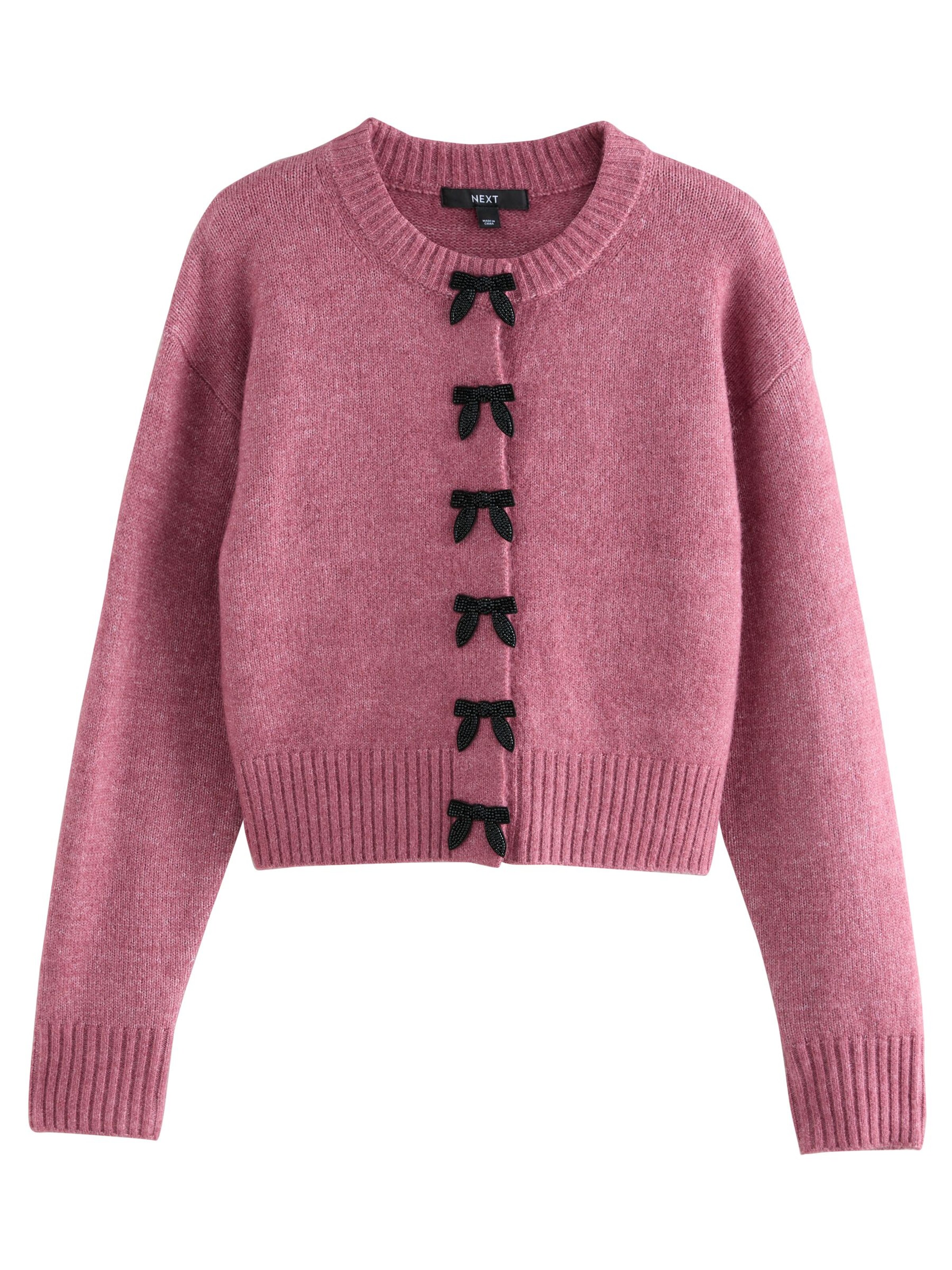 Next Gebreid vest in Roze: voorkant