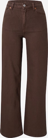 Monki Wide leg Jeans in Bruin: voorkant