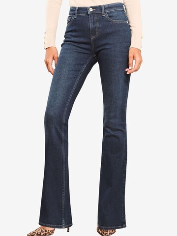 Lipsy Flared Jeans in Blue: front