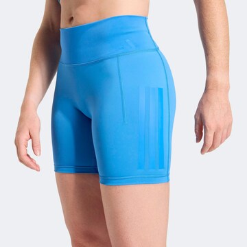 ADIDAS PERFORMANCE Skinny Sporthose in Blau