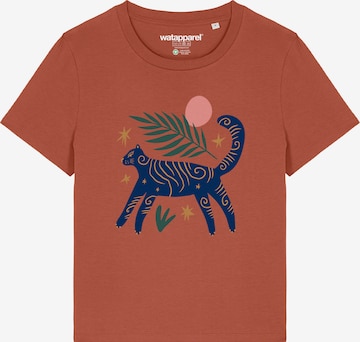 Watapparel T-Shirt 'Love And Flex' in Braun: Vorderseite