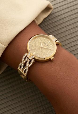GUESS Analoog horloge 'CORAL' in Goud: voorkant