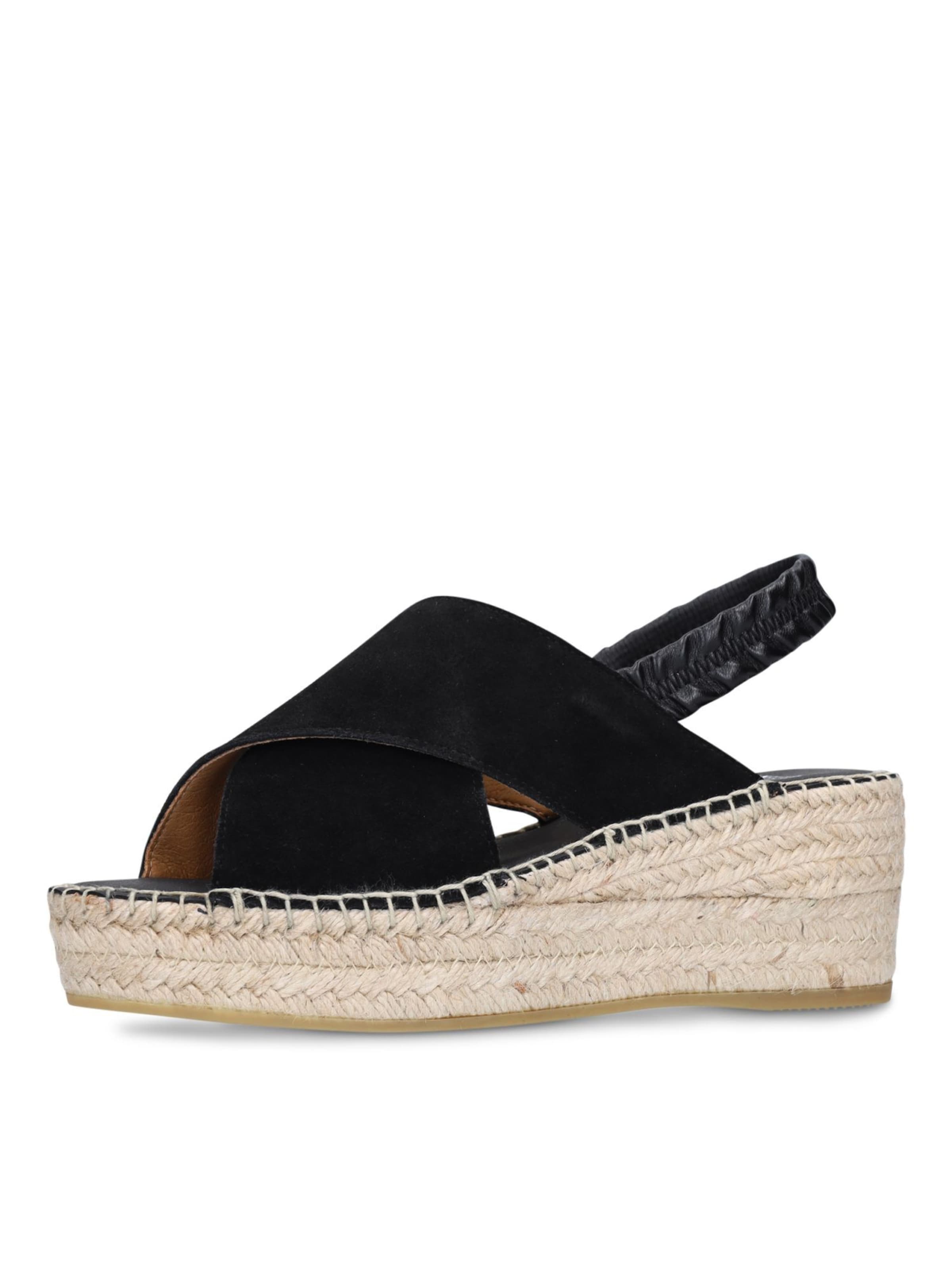 Sandales MANFIELD en noir : devant