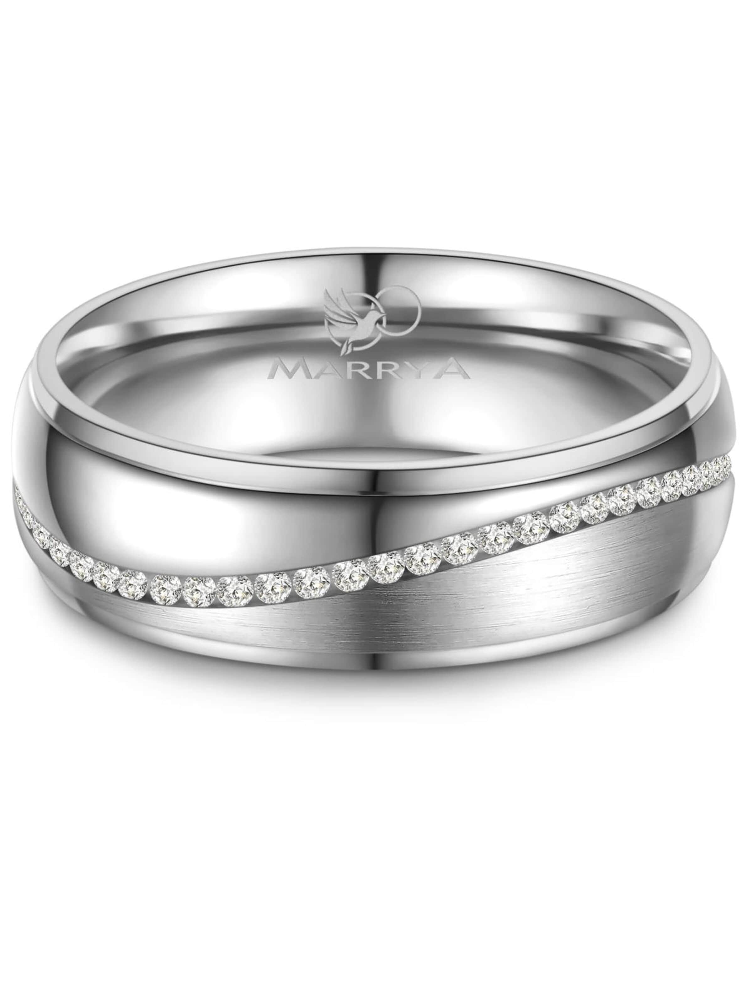 MARRYA Ring 'MARRYA ES-26 Ehering aus Edelstahl - Silberfarben' i silver