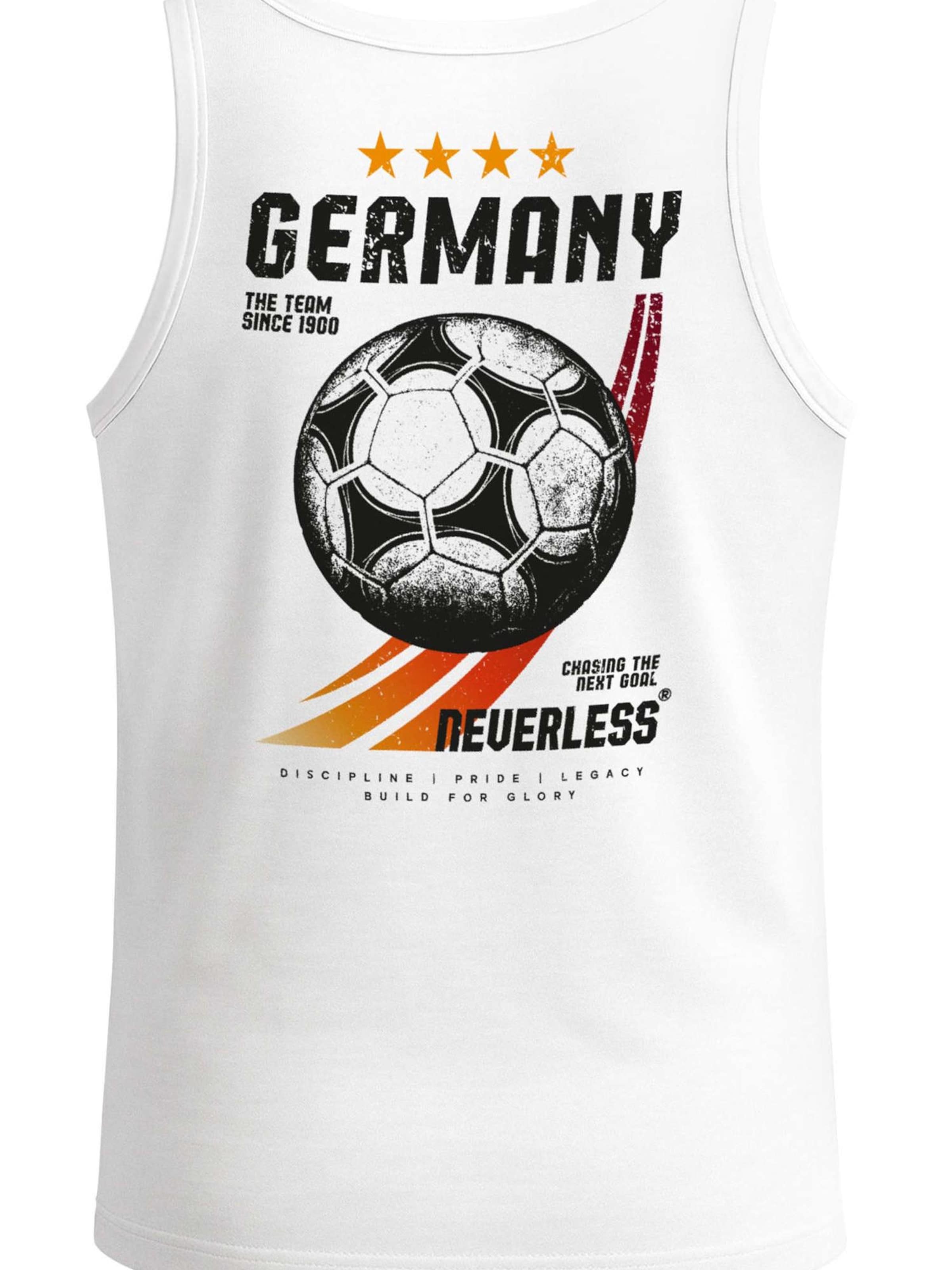 Neverless Shirt 'Retro Fußball' in White: front