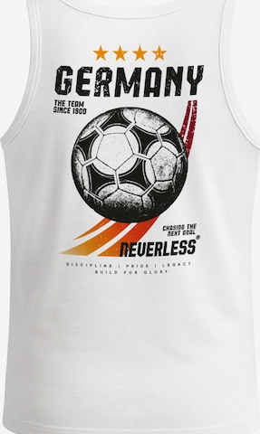 Neverless Shirt 'Retro Fußball' in White: front