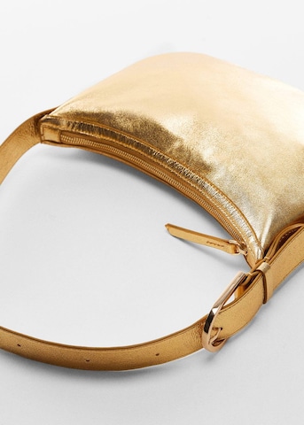 MANGO Shoulder Bag 'Min Ivory' in Gold
