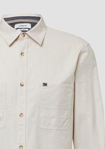 s.Oliver Regular fit Overhemd in Beige