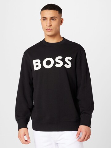 BOSS Sweatshirt 'WeBasic' in Black: front