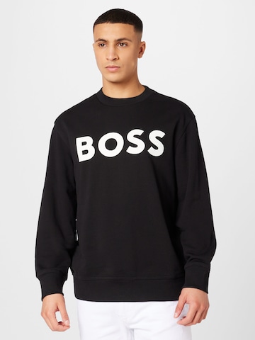 BOSS Orange Sweatshirt 'WeBasic' i svart: framsida