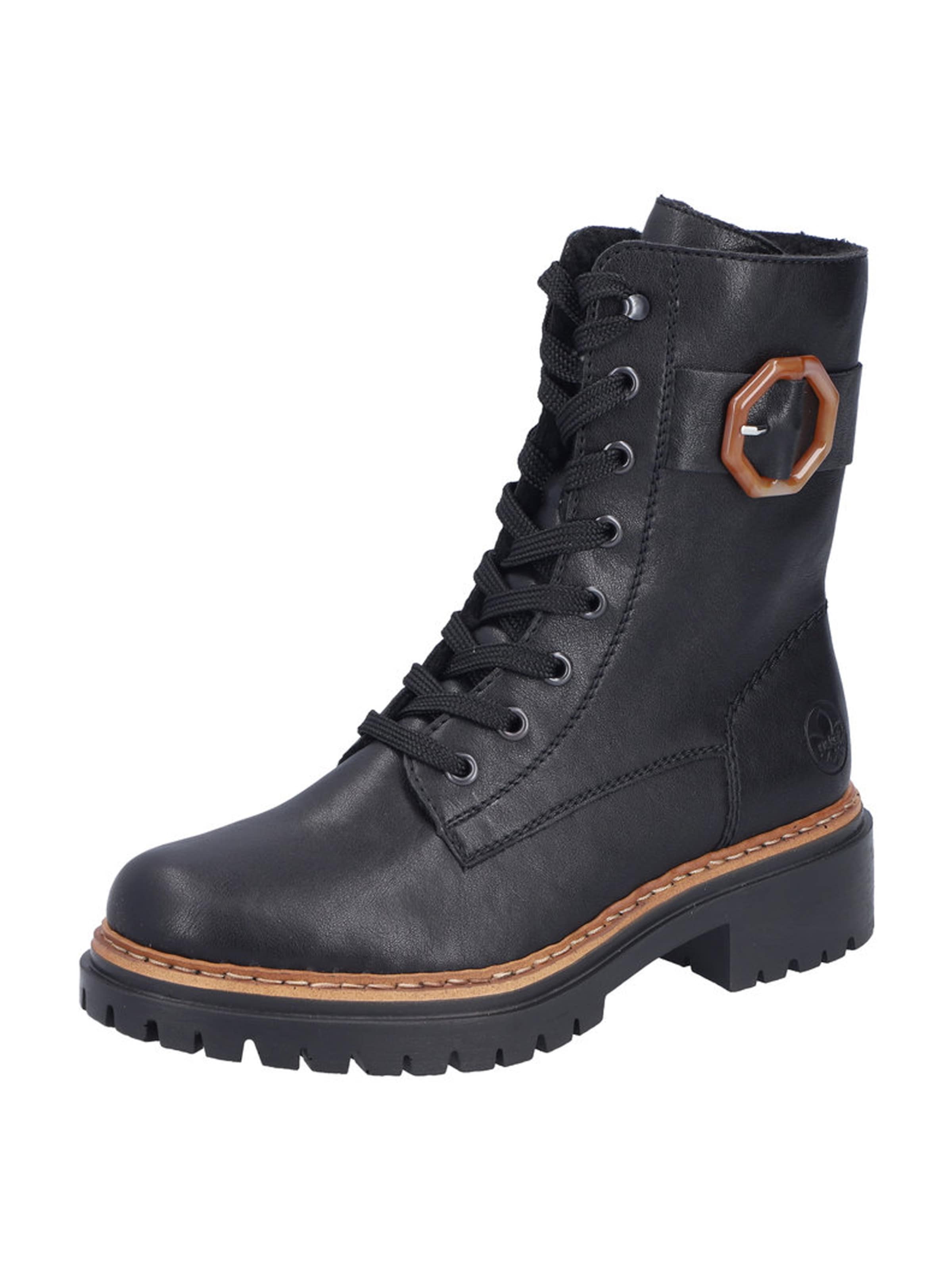 Rieker Veterlaarsjes in Zwart: voorkant