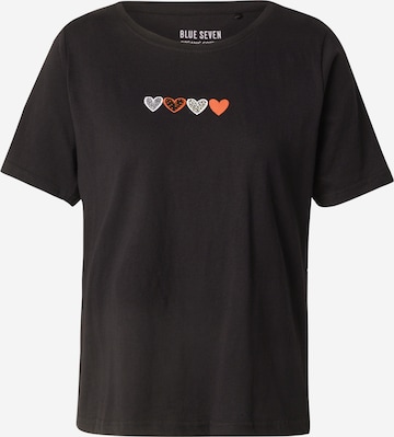 BLUE SEVEN Тениска в черно: отпред