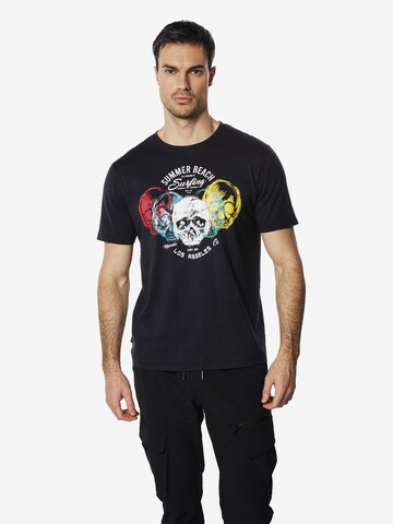 KOROSHI T-shirt i blå: framsida