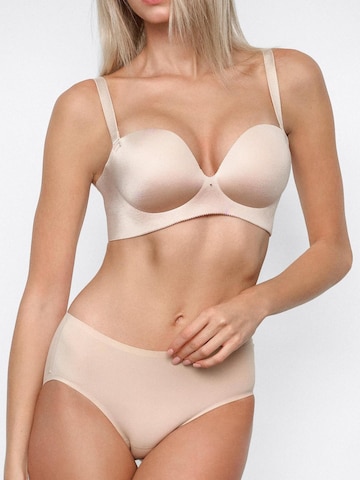 Marilyn Balkonetka Biustonosz 'Gładki biustonosz bardotka push-up Naomi 01 Poupee Marilyn' w kolorze beżowy