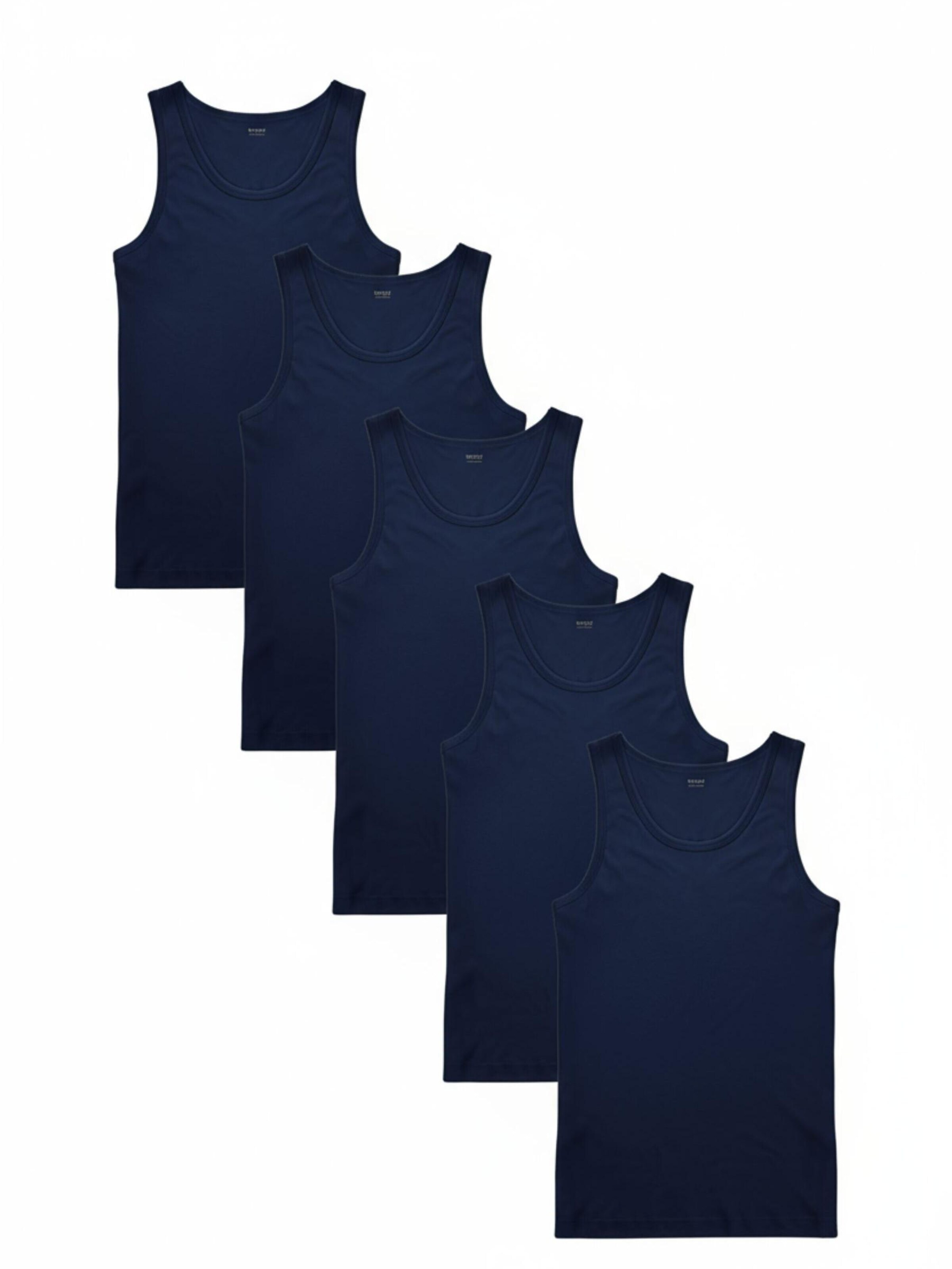 Maxte Undershirt 'BASIC MAX Ärmelloses Trägerhemd 5er Pack' in Blue: front