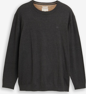 TOM TAILOR Men + Sweater in Black: front