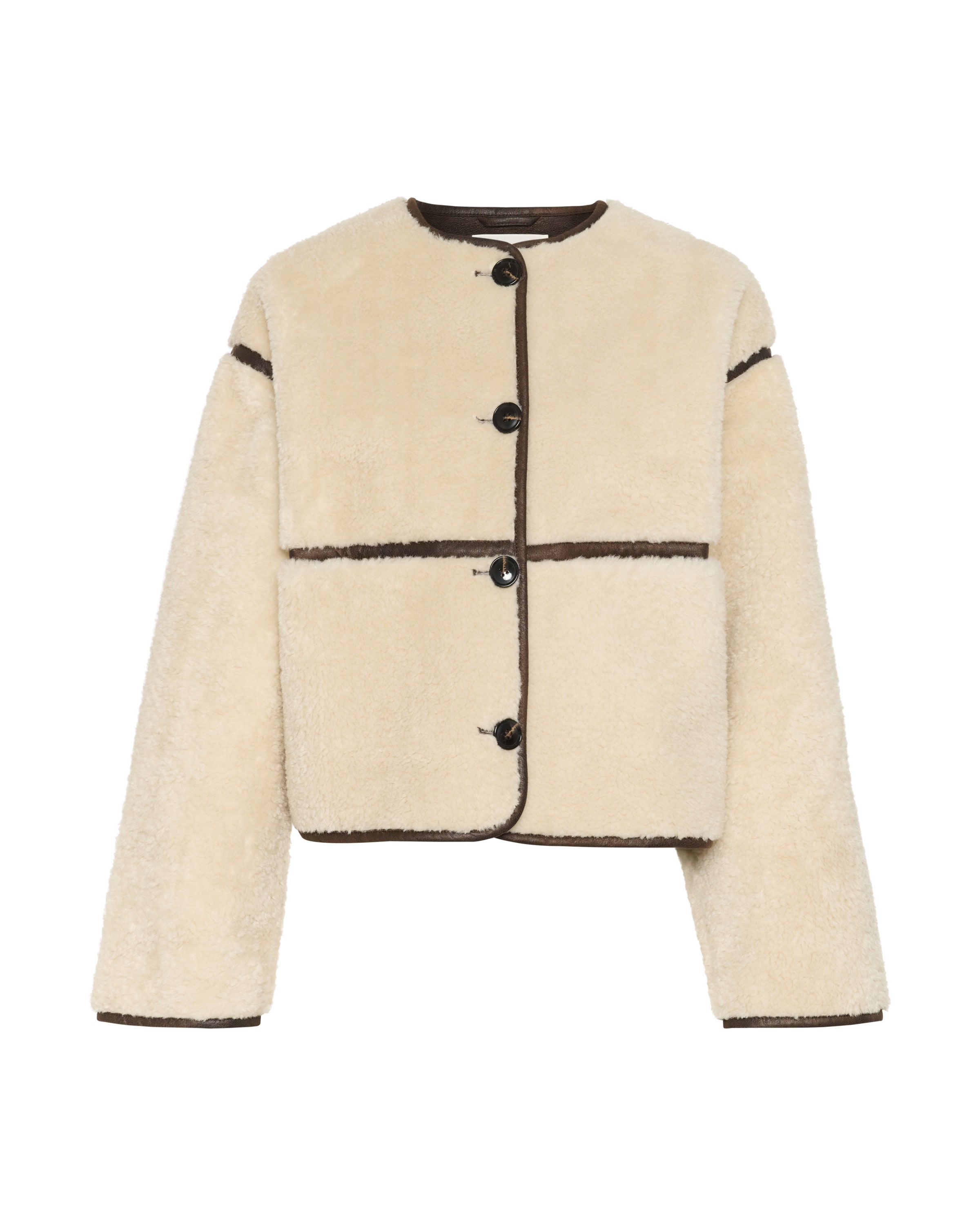 SOAKED IN LUXURY Between-season jacket 'Isola' in Black / Egg shell, Item view