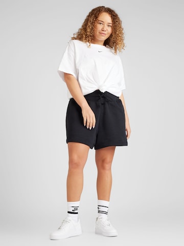 Nike Sportswear Loose fit Trousers 'PHNX FLC' in Black