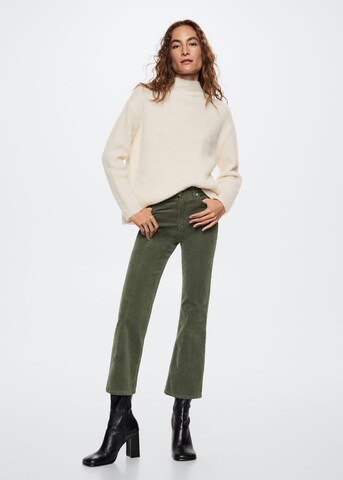 MANGO Flared Cargo Jeans in Green