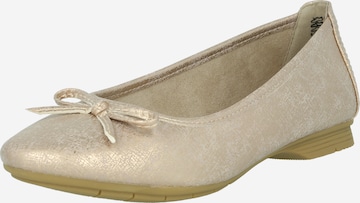 JANA Ballet Flats in Gold: front