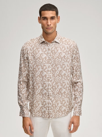 JOOP! Comfort fit Overhemd 'Matty' in Beige: voorkant