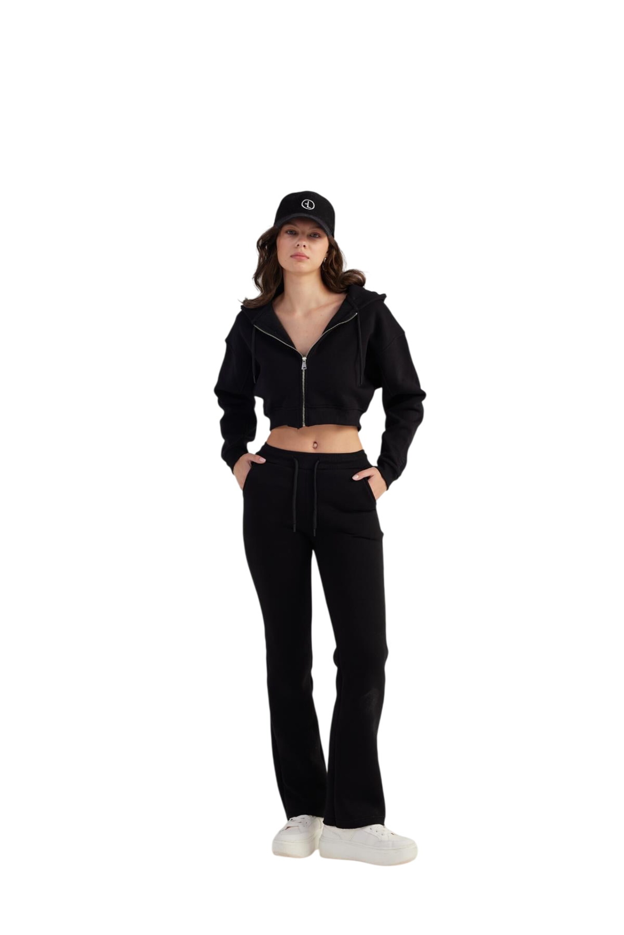 HOLLY LOLLY Regular Broek in Zwart