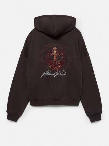 Pull&Bear Sweatjacka i brun